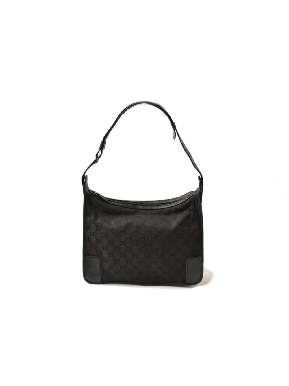 Gucci Shoulder Bag Vintage GG Canvas Black